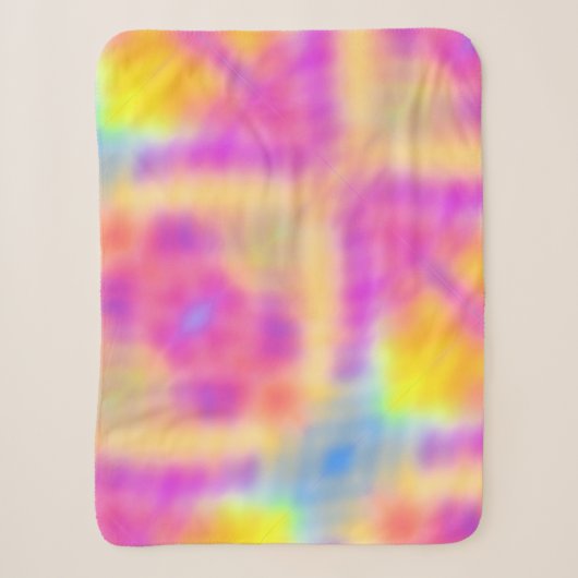 Couverture Sherpa Pastel Iridescente Coloré Design dégradé (Devant)