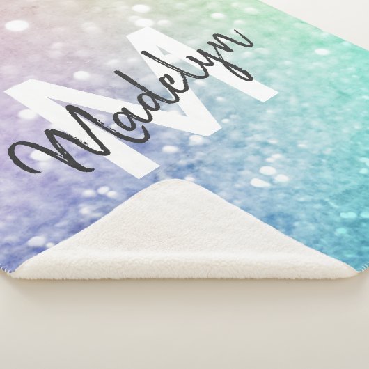 Couverture Sherpa Pastel Parties scintillant Bokeh ContexteGlam Eleg (3/4)