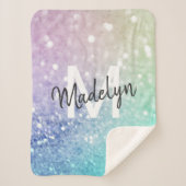 Couverture Sherpa Pastel Parties scintillant Bokeh ContexteGlam Eleg (Devant)