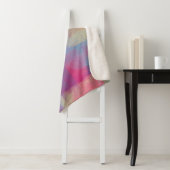 Couverture Sherpa Pastel Patchwork Design abstrait (En situation)