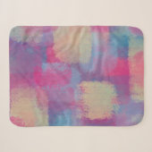Couverture Sherpa Pastel Patchwork Design abstrait (Devant (Horizontal))
