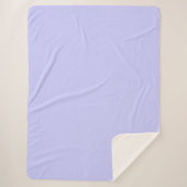 Couverture Sherpa Pastel Periwinkle couleur solide | Classique | Élé (Devant)