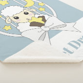 Couverture Sherpa Pastel Personnalisé Bleu Cute Petits Moutons Enfan (3/4)