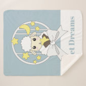 Couverture Sherpa Pastel Personnalisé Bleu Cute Petits Moutons Enfan (Devant (Horizontal))