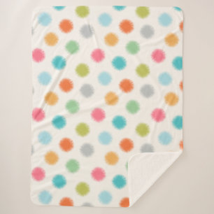 Couverture Sherpa Pastel Pompoms Sherpa Blanket
