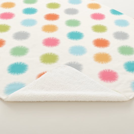 Couverture Sherpa Pastel Pompoms Sherpa Blanket (3/4)