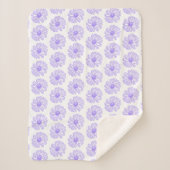 Couverture Sherpa Pastel Purple Daisy Flower Print, Hippie Floral (Devant)