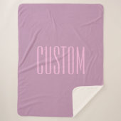Couverture Sherpa Pastel Purple & Pink clair | Texte modifiable mode (Devant)
