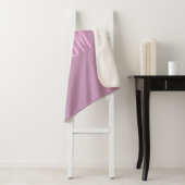 Couverture Sherpa Pastel Purple & Pink clair | Texte modifiable mode (En situation)
