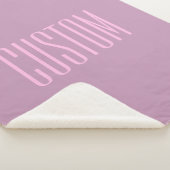 Couverture Sherpa Pastel Purple & Pink clair | Texte modifiable mode (3/4)