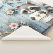 Couverture Sherpa Pastel Raccoon Letter Garden (3/4)