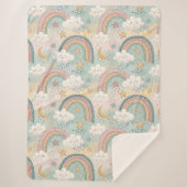 Couverture Sherpa Pastel Rainbow Sherpa Cozy Gift for Little Dreamer (Devant)