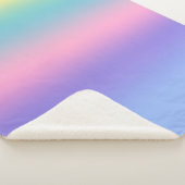 Couverture Sherpa Pastel Rainbow Sky esthétique Ombre Gradient Chic (3/4)