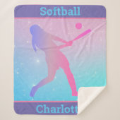 Couverture Sherpa Pastel Softball Sherpa Blanket (Devant)