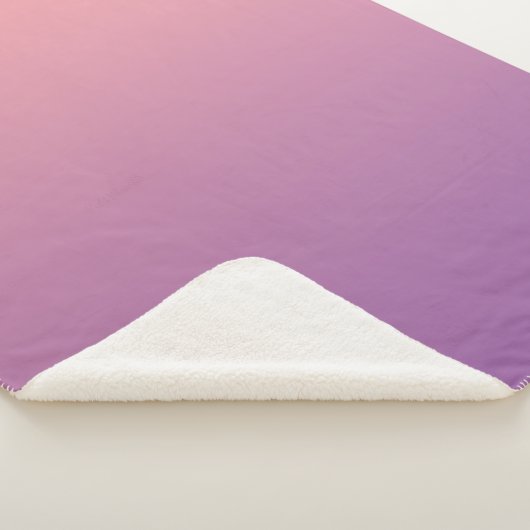 Couverture Sherpa Pastel Sunset rose violet ombre dégradé (3/4)