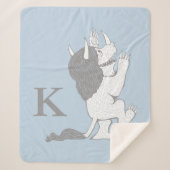 Couverture Sherpa Pastel Wild Thing | Ajouter votre initiale (Devant)