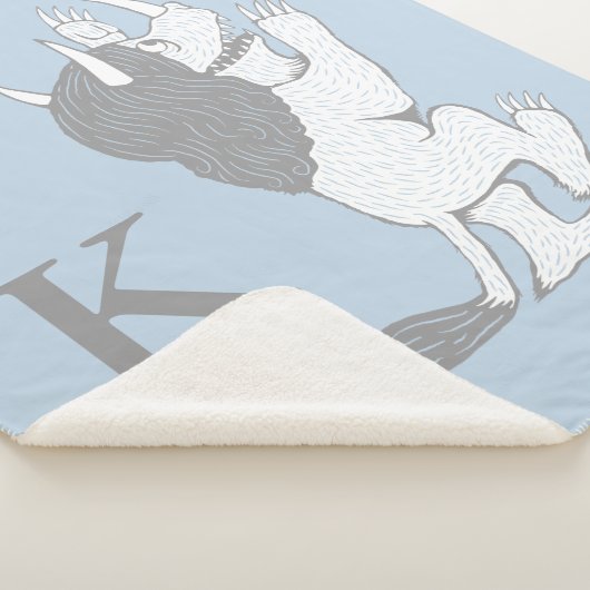 Couverture Sherpa Pastel Wild Thing | Ajouter votre initiale (3/4)