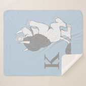 Couverture Sherpa Pastel Wild Thing | Ajouter votre initiale (Devant (Horizontal))