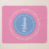 Couverture Sherpa Pastels Sherpa Blanket avec nom Customisé (Devant (Horizontal))