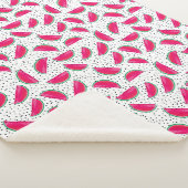 Couverture Sherpa Pastèque au néon sur le motif de graines (3/4)