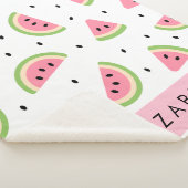 Couverture Sherpa Pastèque Rose, Pâtes De Pâques, Votre Nom (3/4)