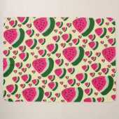 Couverture Sherpa Pastèques Fantaisistes Motif de Fruits d'Été Migno (Devant (Horizontal))