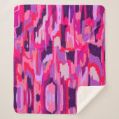 Couverture Sherpa Patch Berry : Rouge et rose Abstrait (Devant)