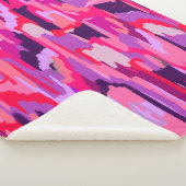 Couverture Sherpa Patch Berry : Rouge et rose Abstrait (3/4)