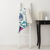 Couverture Sherpa Patch de mode : Stickers Pop Art. (En situation)