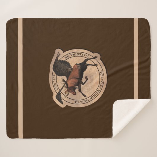 Couverture Sherpa Patch Flying Moose Aviation (Devant (Horizontal))