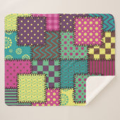 Couverture Sherpa Patchwork : Arrière - plan Motif divers (Devant (Horizontal))