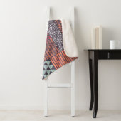 Couverture Sherpa Patchwork bohémien : conception sans couture dessi (En situation)