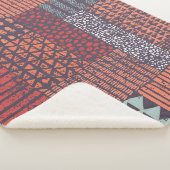 Couverture Sherpa Patchwork bohémien : conception sans couture dessi (3/4)