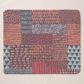 Couverture Sherpa Patchwork bohémien : conception sans couture dessi (Devant (Horizontal))