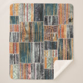 Couverture Sherpa Patchwork collage mixage, surface composée motif i (Devant)