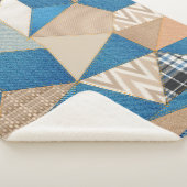 Couverture Sherpa Patchwork Denim (3/4)