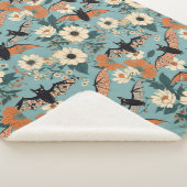 Couverture Sherpa Patchwork floral Chauve-Halloween & Fleurs (3/4)
