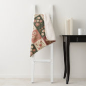 Couverture Sherpa Patchwork floral rustique sans couture (En situation)