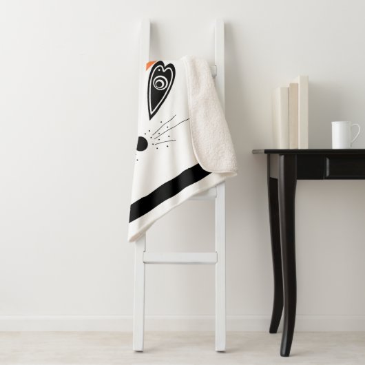 Couverture Sherpa Patchwork Fox, applique Fox, Fox, enfants (En situation)