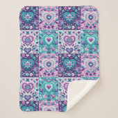 Couverture Sherpa Patchwork Heart Quilt (Devant)