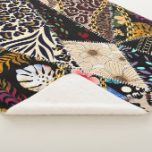 Couverture Sherpa Patchwork Leopard : Ethnic Lining Design. (3/4)