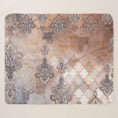 Couverture Sherpa Patchwork Paisley : impression Vintage classique (Devant (Horizontal))