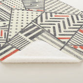 Couverture Sherpa Patchwork rétro : Conception géométrique Abstraite (3/4)