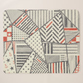Couverture Sherpa Patchwork rétro : Conception géométrique Abstraite (Devant (Horizontal))
