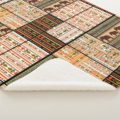 Couverture Sherpa Patchwork seamless african ornamental pattern text (3/4)