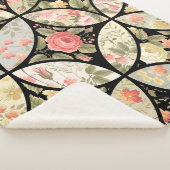 Couverture Sherpa Patchwork Vintage Motif sans couture (3/4)