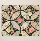 Couverture Sherpa Patchwork Vintage Motif sans couture (Devant (Horizontal))