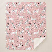 Couverture Sherpa Pâtes et os dalmatiens Sherpa Blanket (Devant)