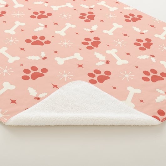 Couverture Sherpa Pâtes et os de Noël Motif (3/4)