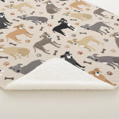 Couverture Sherpa Pâtes et os Pitbulles Sherpa Blanket (3/4)